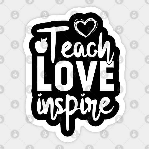 teach love inspire teacher school Sticker by Tesszero